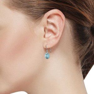 Blue Topaz 925 Sterling Silver Earrings